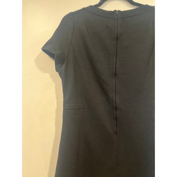 Womens Aled Couture Made in Israel Black Wool Sheath Dress Office Formal Size 12 - Picture 6 of 8